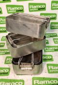 82x British Army pan mess tins - mixed sizes