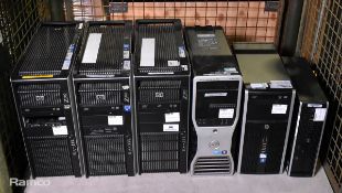 6x various desktop tower PCs with NO HDD - including HP and Dell - see description for details