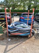 Mixed fuel hoses with stackable stillage - mixed lengths and widths of hoses