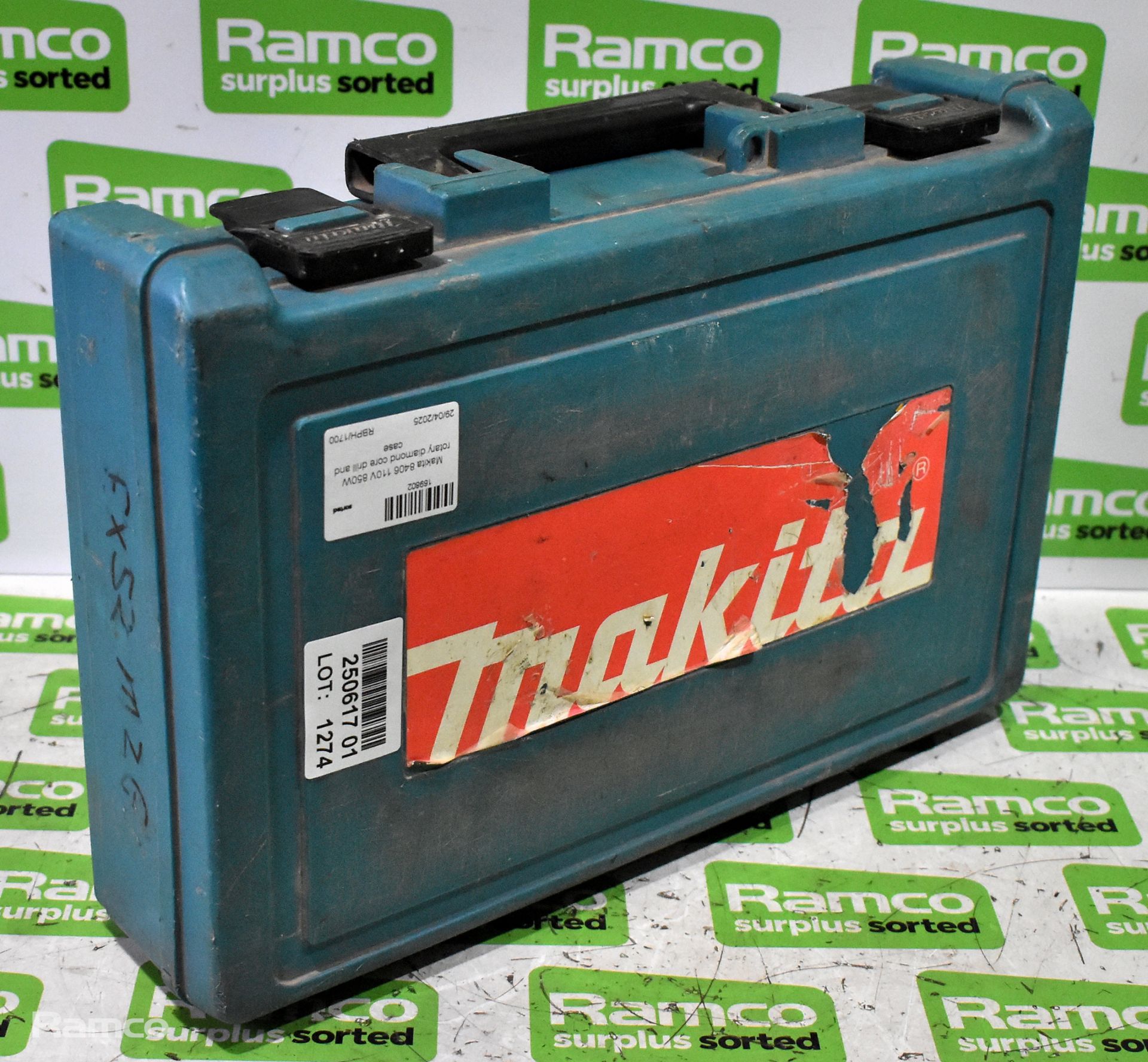 Makita 8406 110V 850W rotary diamond core drill and case - Image 7 of 7