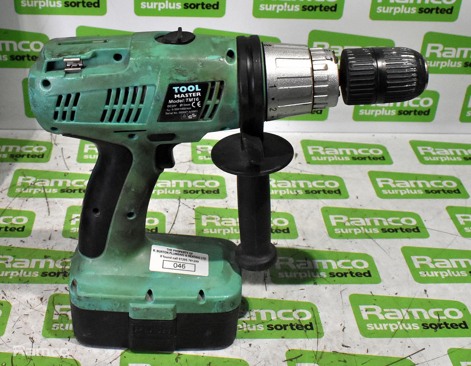 Tool Master TM16 cordless 24V combi drill/driver with charger, 2x batteries and case - Image 3 of 6