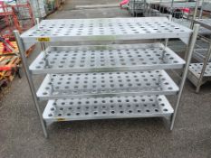 B-Line stainless steel 4 shelf drying rack - W 1500 x D 590 x H 1200mm