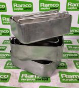 55x British Army pan mess tins - mixed sizes
