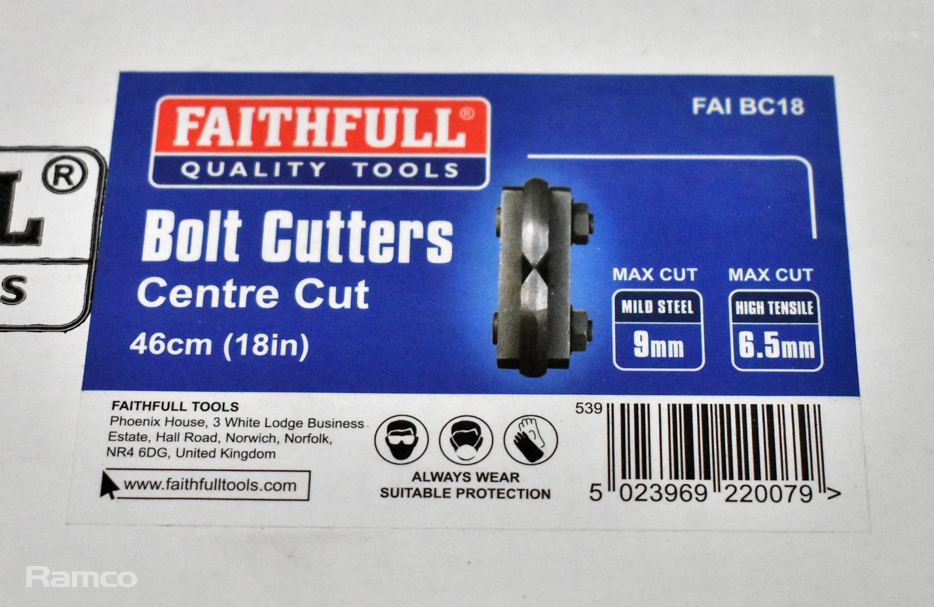 8x Faithfull FAI BC18 bolt cutters - centre cut - 460mm - Image 4 of 6