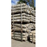 90x rolls of fibre reinforced tarpaulin - 4m wide x 50m long - 60kg per roll - desert sand
