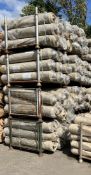 90x rolls of fibre reinforced tarpaulin - 4m wide x 50m long - 60kg per roll - desert sand