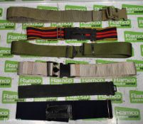 90x British Forces belts - various types and sizes