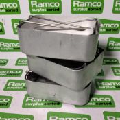 112x British Army pan mess tins - mixed sizes