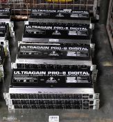 12x Behringer Ultragain Pro-8 ADA8000 professional 8-channel A/D & D/A converters