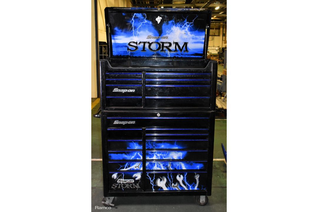 Snap-On Storm Limited Edition roll cab top chest combo tool box - full details in the description - Image 1 of 21
