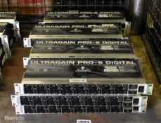 12x Behringer Ultragain Pro-8 ADA8000 professional 8-channel A/D & D/A converters
