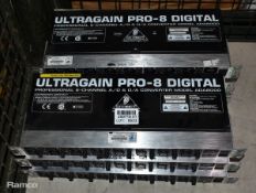 6x Behringer Ultragain Pro-8 ADA8000 professional 8-channel A/D & D/A converters