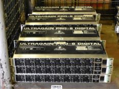 12x Behringer Ultragain Pro-8 ADA8000 professional 8-channel A/D & D/A converters