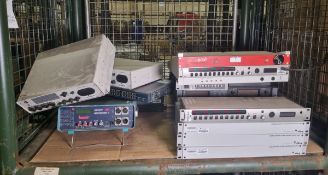 Audio, visual and data components - data interfaces, signal generators, workstation buddy station