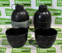 British Forces plastic water canteens - 99kg - may be incomplete