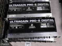6x Behringer Ultragain Pro-8 ADA8000 professional 8-channel A/D & D/A converters
