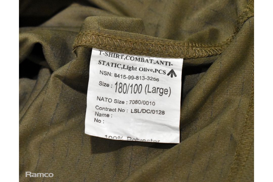 1000x British Army combat T-shirts (anti static) - mixed sizes - Image 3 of 6
