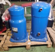 2x Danfoss scroll compressors - full details in the description