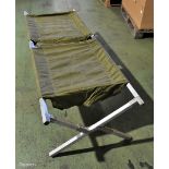 15x British Forces folding cots - may be incomplete or require repair
