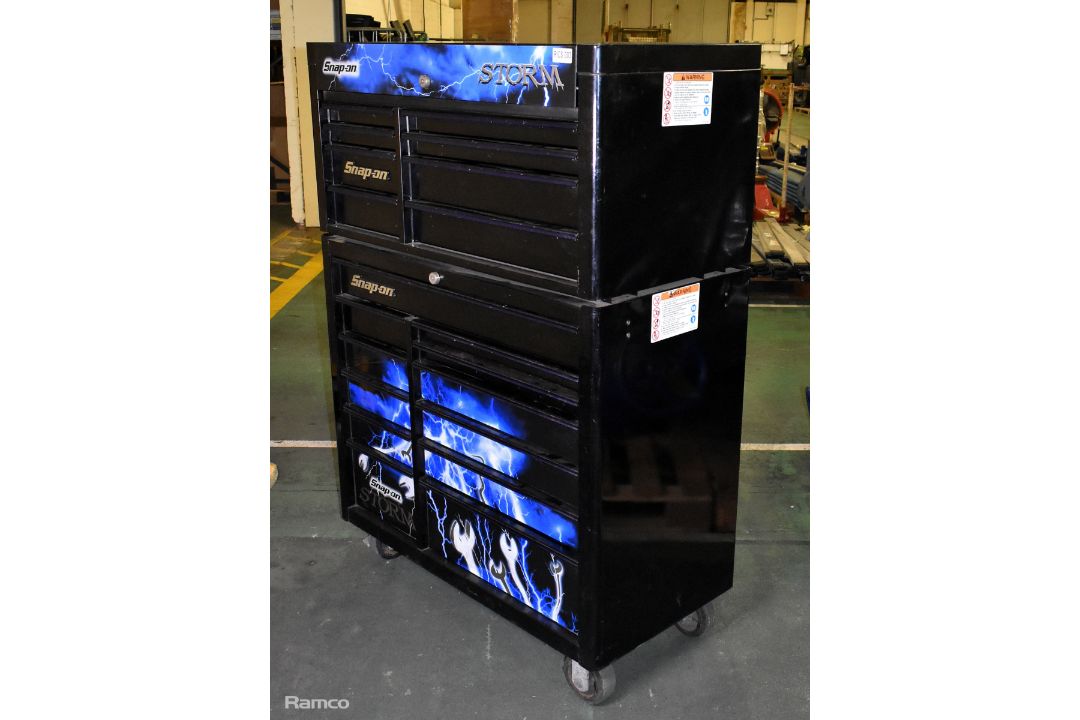 Snap-On Storm Limited Edition roll cab top chest combo tool box - full details in the description - Image 10 of 21