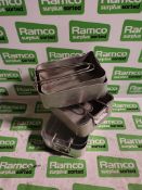 112x British Army pan mess tins - mixed sizes