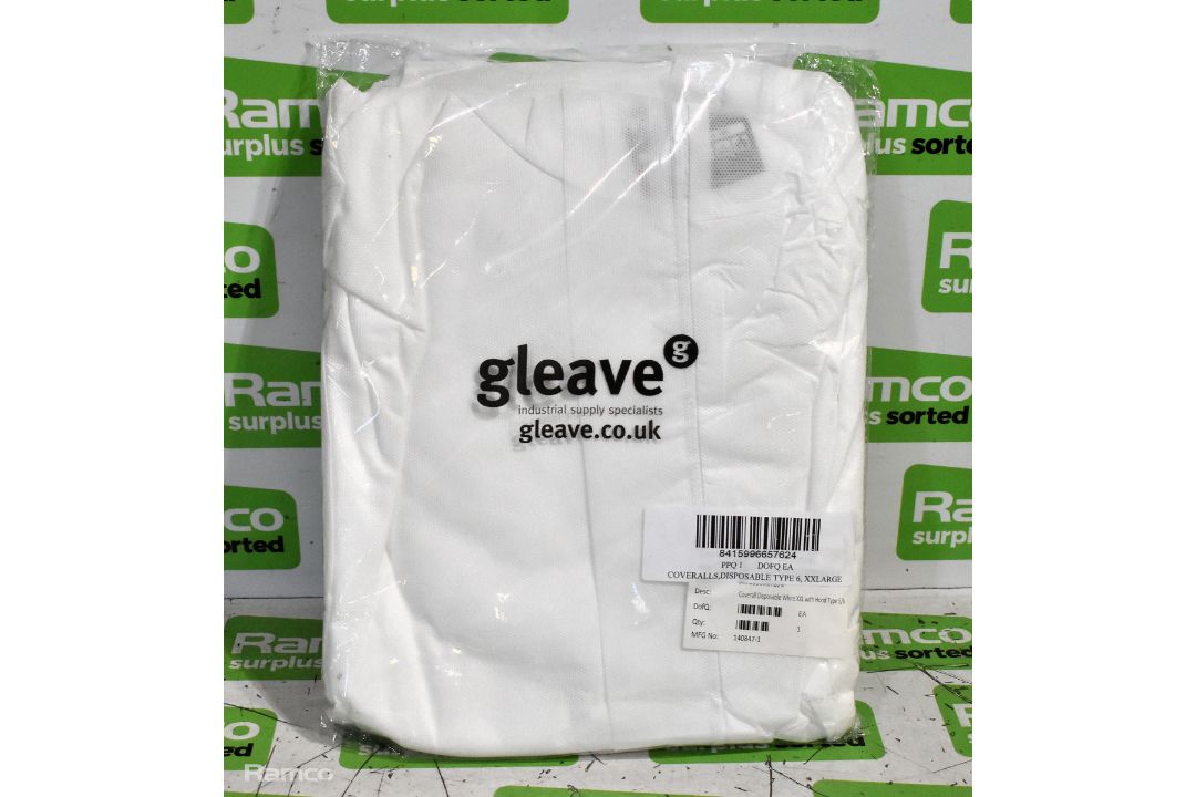 280x Disposable white coveralls - mixed sizes - Image 1 of 5
