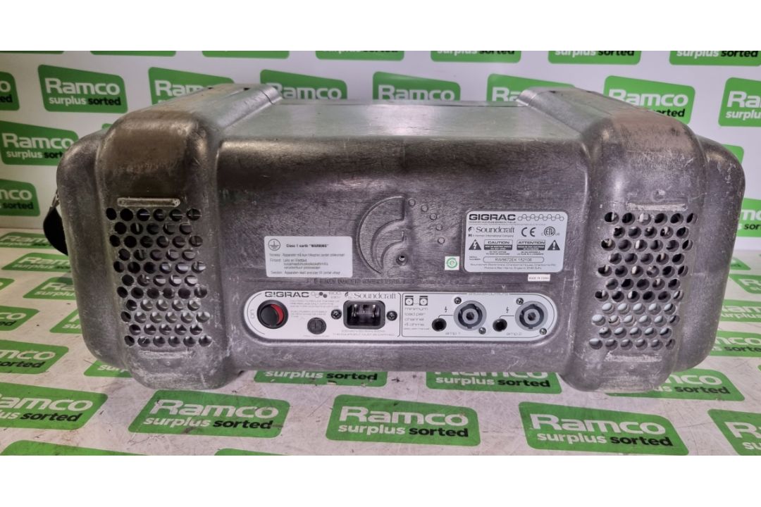 Gigrac 600 Soundcraft integrated mixer and 2x 300W amplifier with case - Image 4 of 7