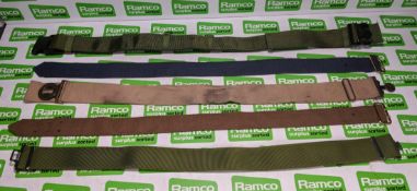 250x British Forces belts - various types and sizes