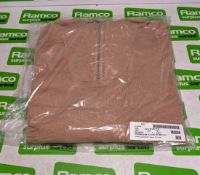 50x British Army combat thermal undershirts - Desert - mixed sizes