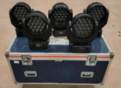 5x JLL Pixel Wash in flight case, omega clamps are included (may not be pictured)