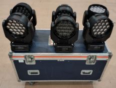 6x JLL Pixel Wash in flight case, omega clamps are included (may not be pictured)