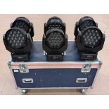 6x JLL Pixel Wash in flight case, omega clamps are included (may not be pictured)