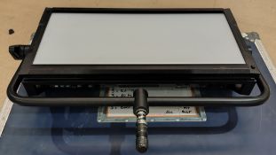 3x LitePanels Gemini 2 x 1 Soft, 3x snap grids, 3x barn doors in flight case