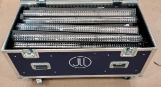 26x Equinox Spectrapix Batten in flight case - L 120 x W 60 x H 72cm