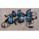 6x Arri 300 Plus Fresnels with barndoors
