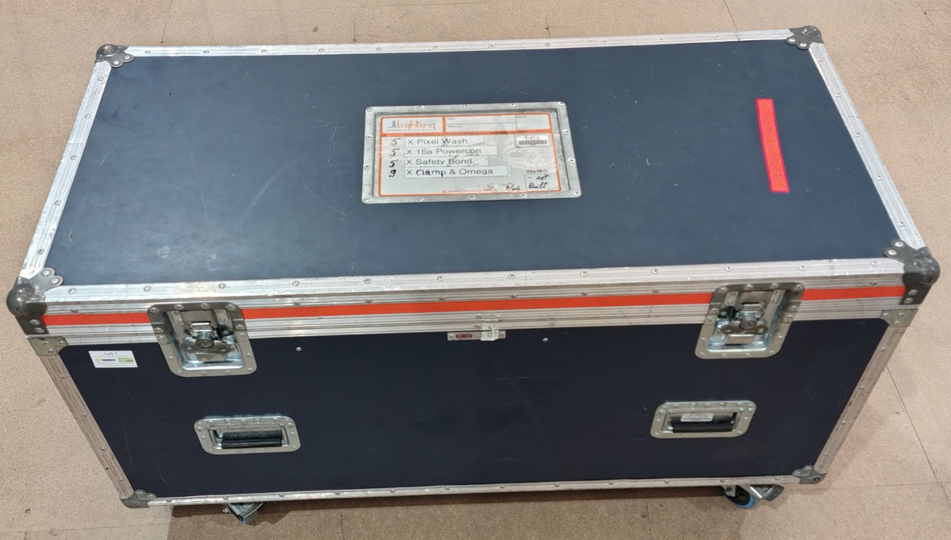 5x JLL Pixel Wash in flight case - omega clamps are included (may not be pictured) - Image 10 of 10
