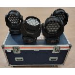 4x JLL Pixel Wash in flight case, omega clamps are included (may not be pictured)