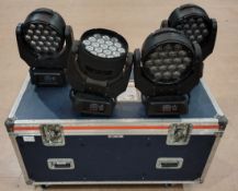 4x JLL Pixel Wash in flight case, omega clamps are included (may not be pictured)