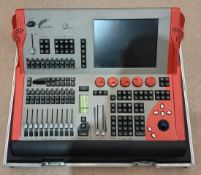 1x Compulite vector Orange Lighting Console in flightcase - L 75 x W 35 x H 88cm