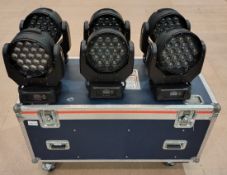 6x JLL Pixel Wash in flight case, omega clamps are included (may not be pictured)