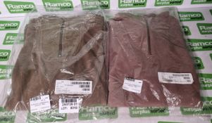 2x British Army combat thermal undershirts - mixed sizes