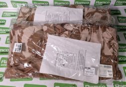 3x British Army Desert UBAC's shirts - new / packaged - see pictures for sizes