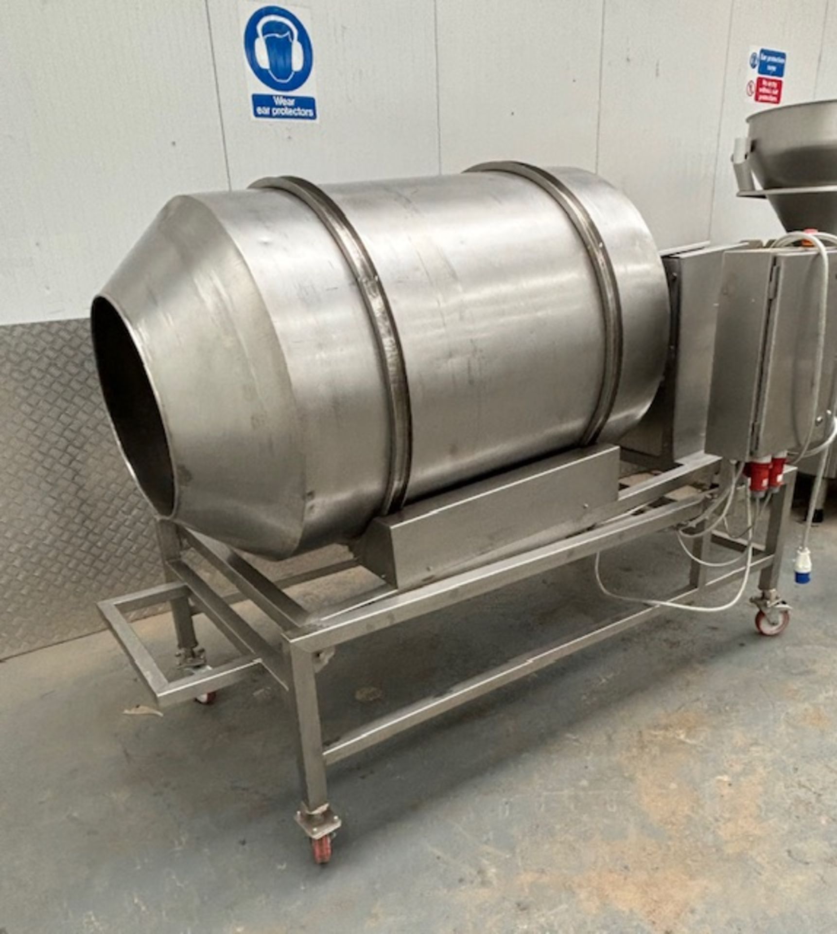 JBT drum coater with product conveyor - CE marked - 3 phase - 300cm L x 100cm W x 185cm H - Image 5 of 7
