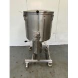 Vakona tipping tumbler with scrape wall stirrer - 3 phase - 55cm L x 95cm W x 155cm H
