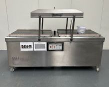 Intervac large double chamber vacuum packing machine with spare parts - 100cm sealing bars - 3 phase