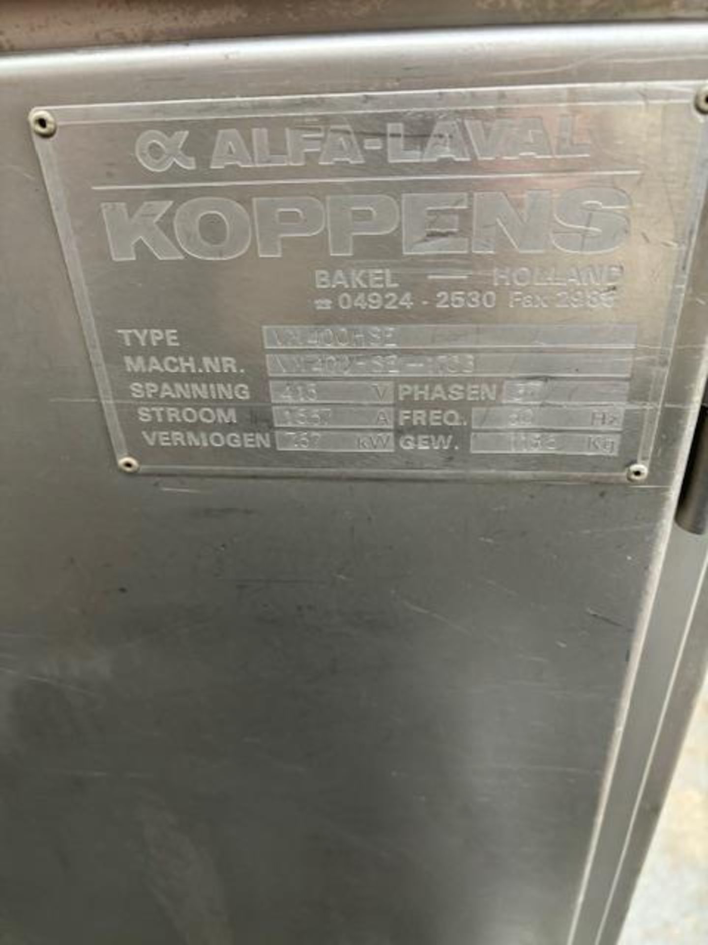 Koppens/GEA forming machine model 400 HSE - 40cm width belt - forming set - CE marked - 3 phase - Image 15 of 15
