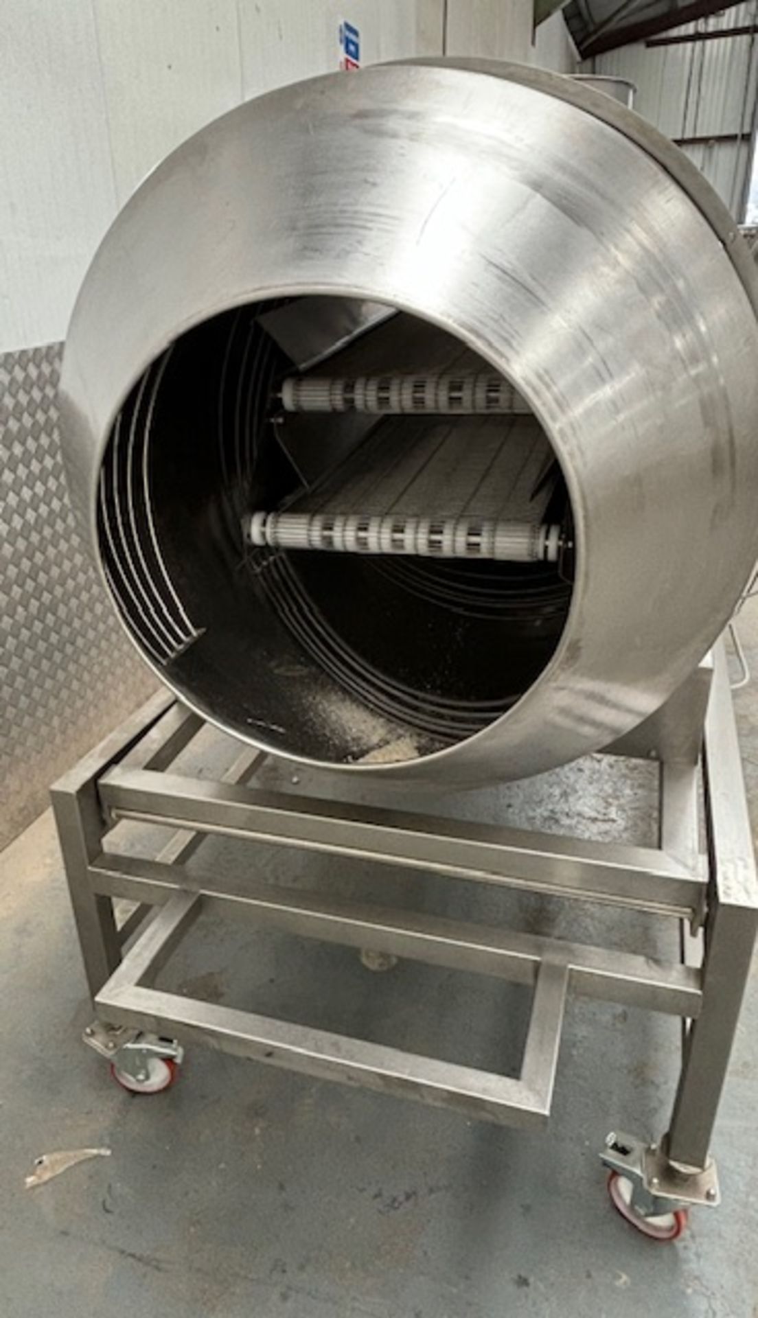 JBT drum coater with product conveyor - CE marked - 3 phase - 300cm L x 100cm W x 185cm H - Image 7 of 7