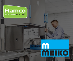 Direct from Meiko - exclusive range of unused commercial warewashing products - dishwashers, utensil washers, passthrough - LOW RESERVES!