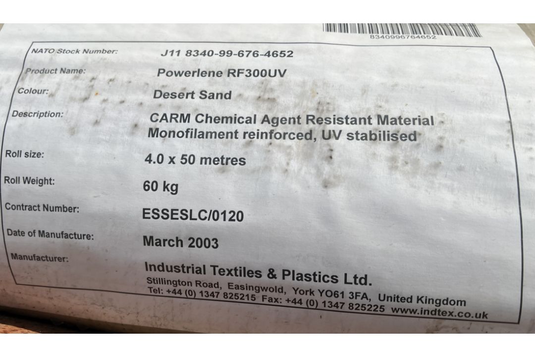 1x Roll of fibre reinforced tarpaulin - 4m wide x 50m long - 60kg - PLEASE NOTE - Stock images used - Image 4 of 4