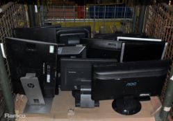 15x monitors - mixed sizes and models